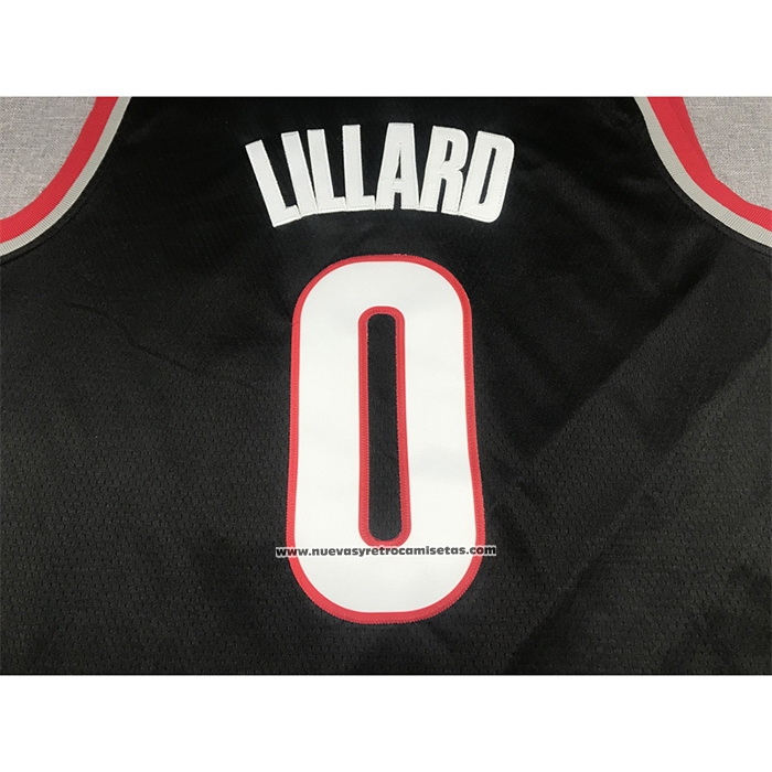 Maglia Portland Trail Blazers Damian Lillard #0 Icon 2021-22 Nero